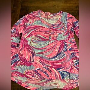 Lilly Pulitzer Sorella Henley Long Sleeve Top